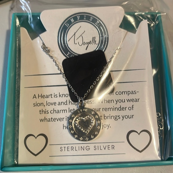 T. Jazelle define yourself, sterling silver heart necklace - Picture 1 of 3